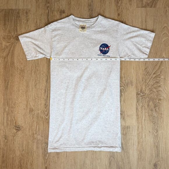 Vintage Prairie Mountain NASA Graphic T-Shirt Kennedy Space Center Gray Medium - Picture 4 of 5